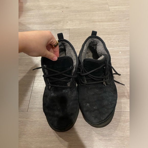 UGG mens neumel black sued boots size 12 - Picture 3 of 9